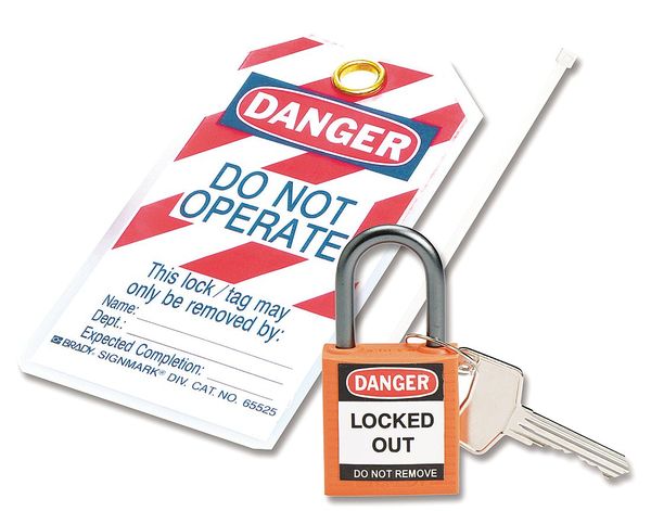 Lockout Padlock, KD, Orange, 1-7/16