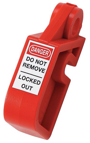 Circuit Breaker Lockout, Red, Clamp-On