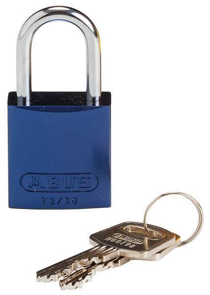 Lockout Padlock, KD, Blue, 1-7/16
