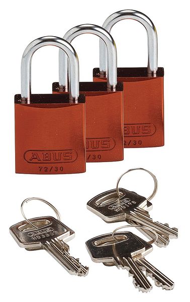 Lockout Padlock, KA, Brown, 1-7/16