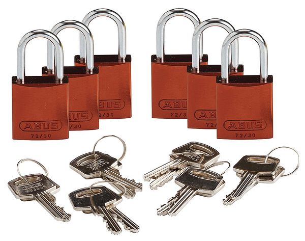 Lockout Padlock, KA, Brown, 1-7/16
