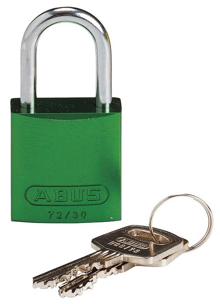 Lockout Padlock, KD, Green, 1-7/16