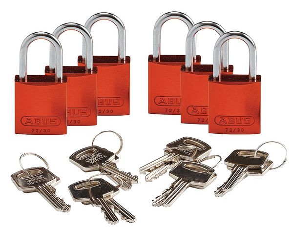 Lockout Padlock, KD, Orange, 1-7/16