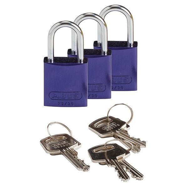 Lockout Padlock, KA, Purple, 1-7/16