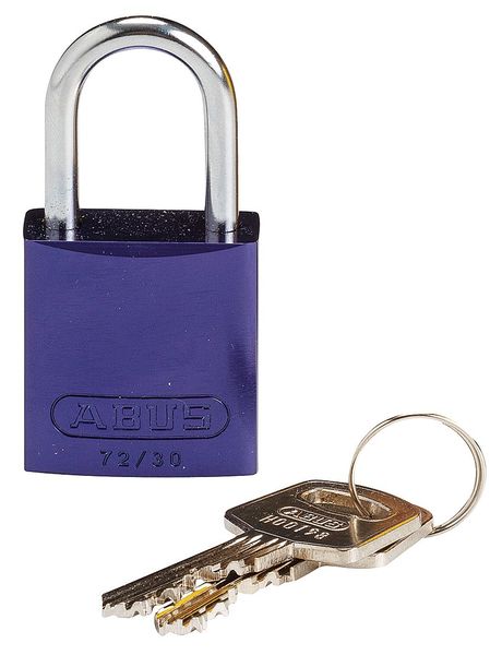 Lockout Padlock, KD, Purple, 1-7/16