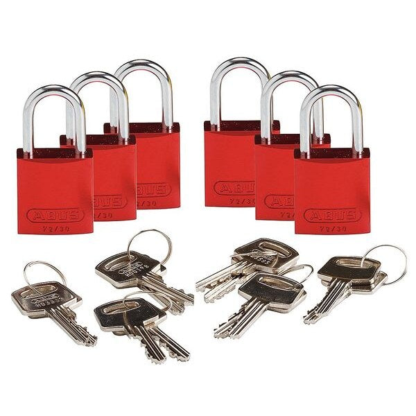 Lockout Padlock, KD, Red, 1-7/16