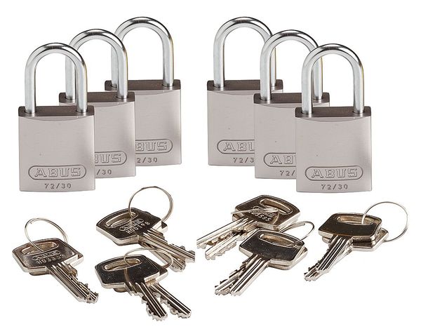 Lockout Padlock, KA, Silver, 1-7/16