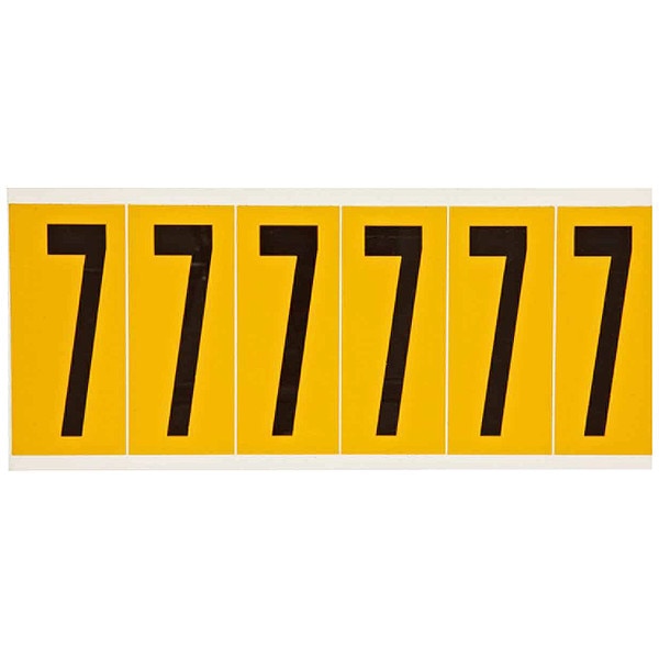 Number Label, 7, 1-1/2 in. W x 3-1/2 in. H