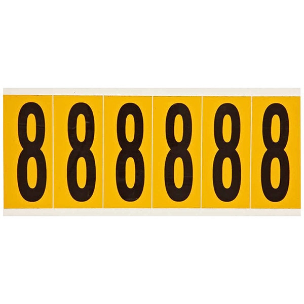 Number Label, 8, 1-1/2 in. W x 3-1/2 in. H