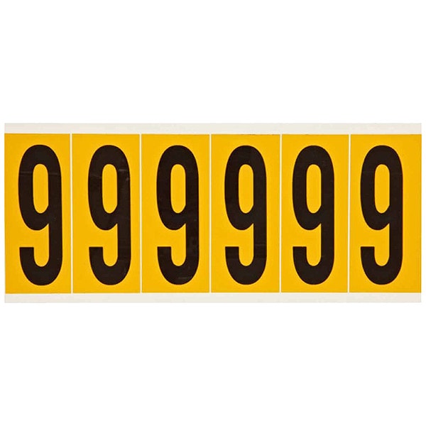 Number Label, 9, 1-1/2 in. W x 3-1/2 in. H
