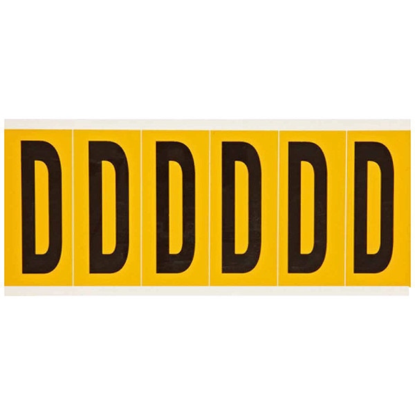 Letter Label, D, 1-1/2 in. W x 3-1/2 in. H