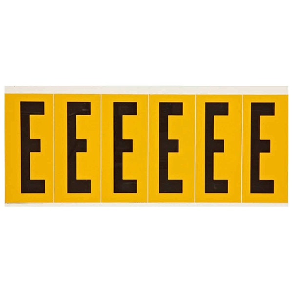 Letter Label, E, 1-1/2 in. W x 3-1/2 in. H