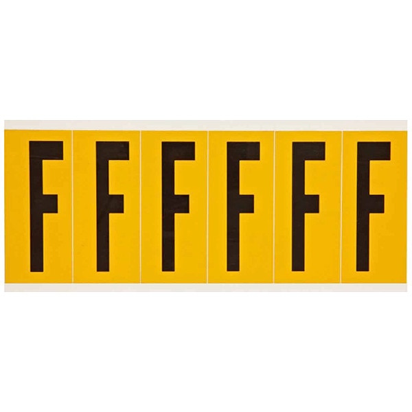 Letter Label, F, 1-1/2 in. W x 3-1/2 in. H