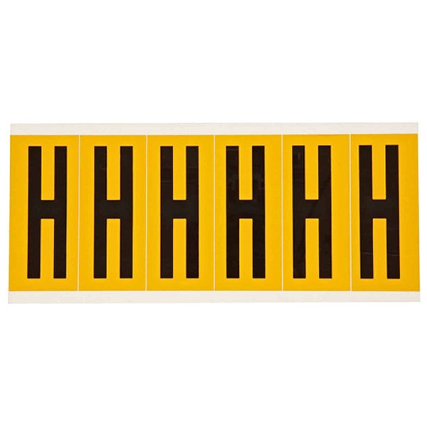 Letter Label, H, 1-1/2 in. W x 3-1/2 in. H
