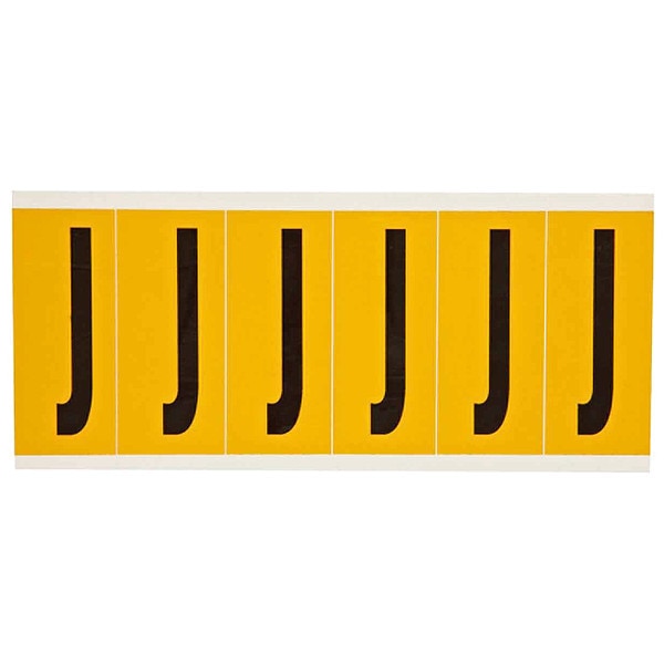 Letter Label, J, 1-1/2 in. W x 3-1/2 in. H