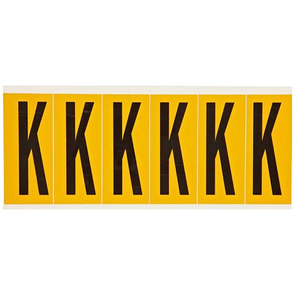 Letter Label, K, 1-1/2 in. W x 3-1/2 in. H