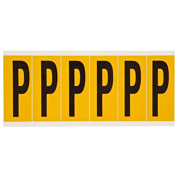 Letter Label, P, 1-1/2 in. W x 3-1/2 in. H