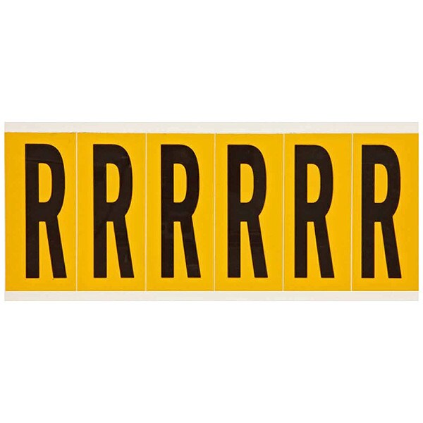 Letter Label, R, 1-1/2 in. W x 3-1/2 in. H