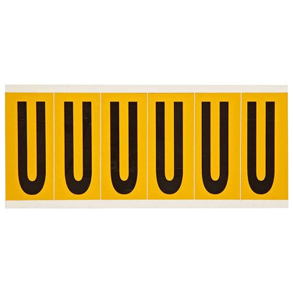 Letter Label, U, 1-1/2 in. W x 3-1/2 in. H