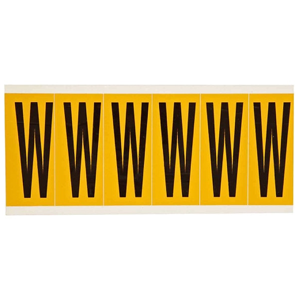 Letter Label, W, 1-1/2 in. W x 3-1/2 in. H