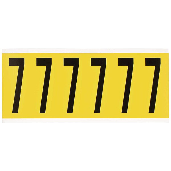 Number Label, 7, 1-1/2 in. W x 3-1/2 in. H