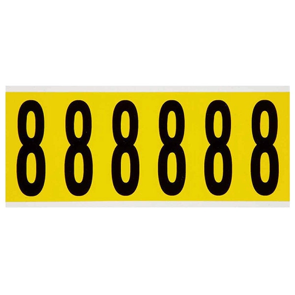 Number Label, 8, 1-1/2 in. W x 3-1/2 in. H