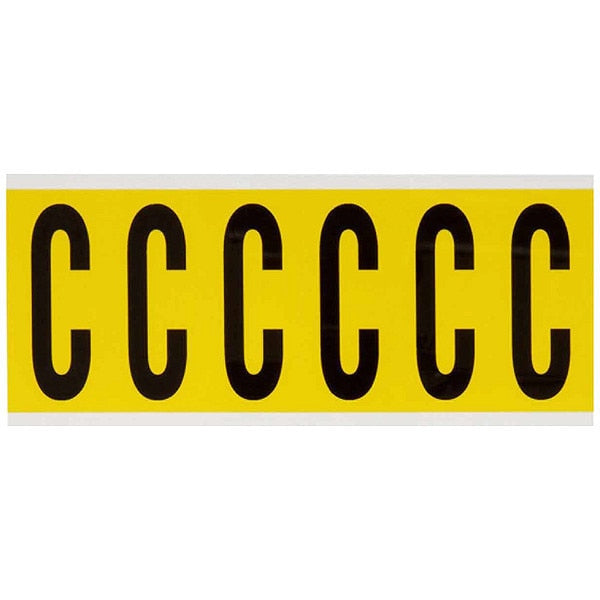 Letter Label, C, 1-1/2 in. W x 3-1/2 in. H