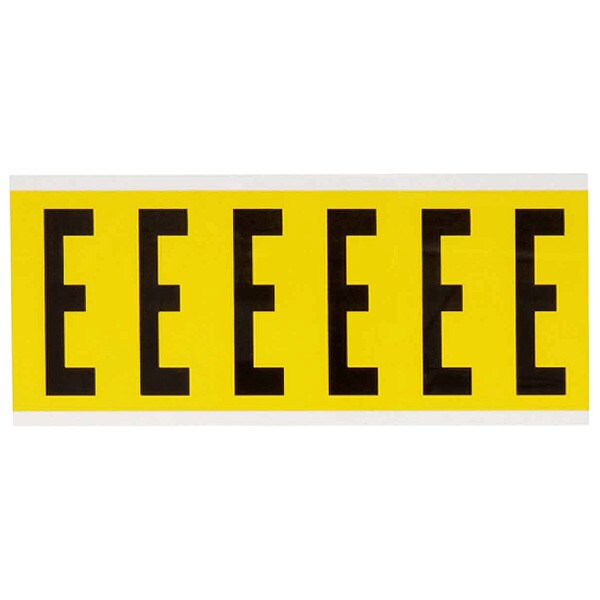 Letter Label, E, 1-1/2 in. W x 3-1/2 in. H