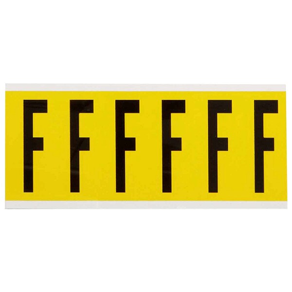 Letter Label, F, 1-1/2 in. W x 3-1/2 in. H