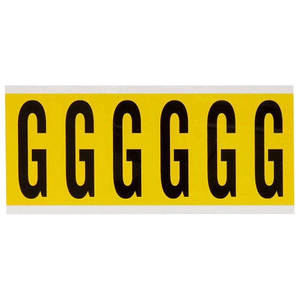 Letter Label, G, 1-1/2 in. W x 3-1/2 in. H