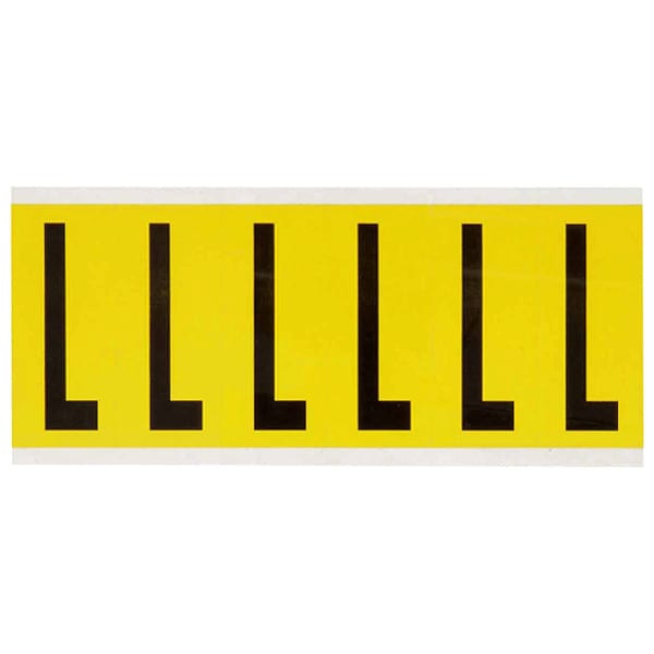 Letter Label, L, 1-1/2 in. W x 3-1/2 in. H