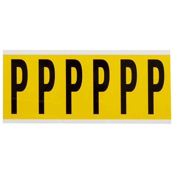 Letter Label, P, 1-1/2 in. W x 3-1/2 in. H