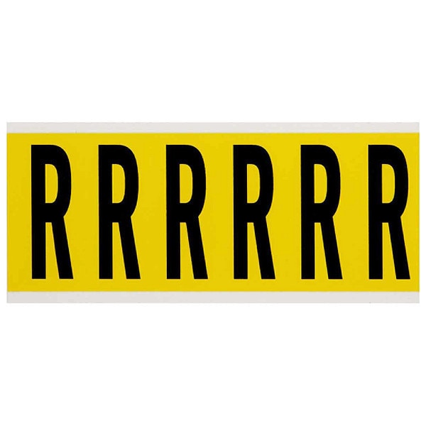 Letter Label, R, 1-1/2 in. W x 3-1/2 in. H