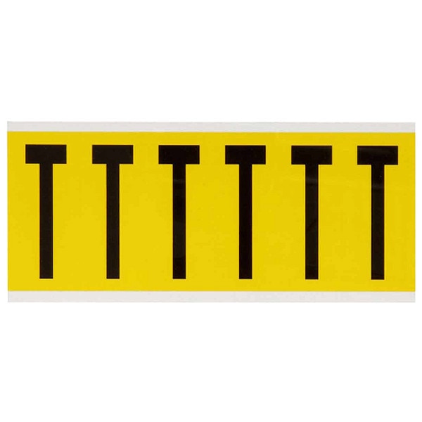Letter Label, T, 1-1/2 in. W x 3-1/2 in. H