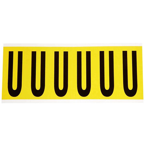 Letter Label, U, 1-1/2 in. W x 3-1/2 in. H