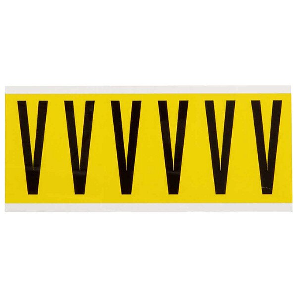 Letter Label, V, 1-1/2 in. W x 3-1/2 in. H
