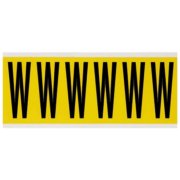 Letter Label, W, 1-1/2 in. W x 3-1/2 in. H