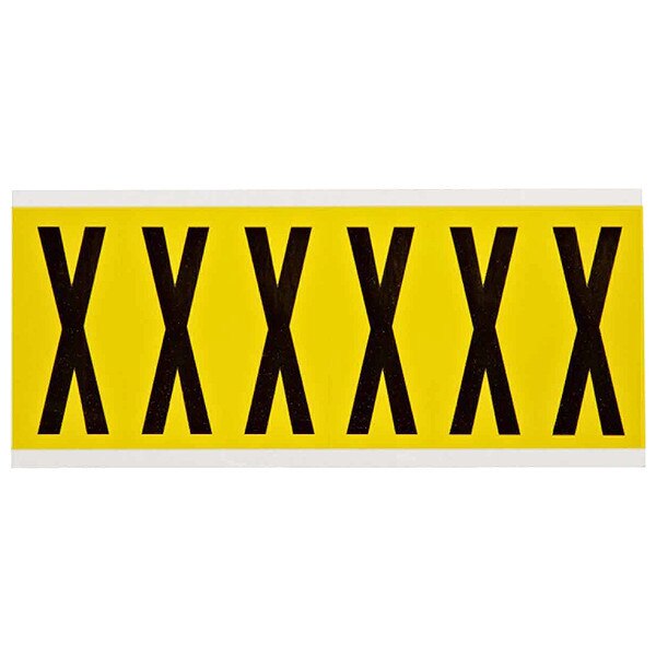Letter Label, X, 1-1/2 in. W x 3-1/2 in. H