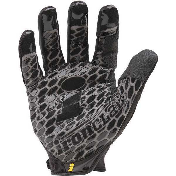 Mechanics Gloves, XL, Black, Single Layer and Seamless, Ribbed Stretch Nylon