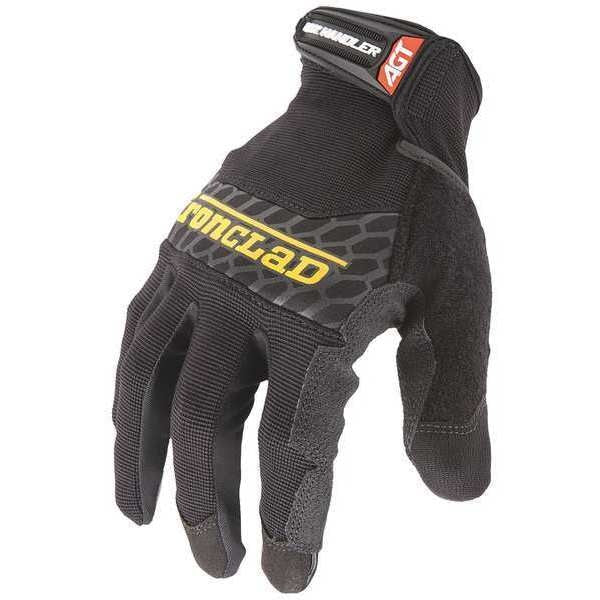 Mechanics Gloves, M, Black, Single Layer and Seamless, Ribbed Stretch Nylon