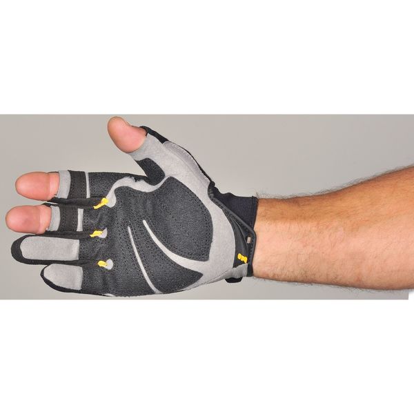 Mechanics Gloves, XL, Black, Single Layer Seamless with Sewn Duraclad(TM) Patches