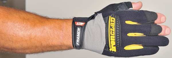Mechanics Gloves, S, Black, Single Layer Seamless with Sewn Duraclad(TM) Patches