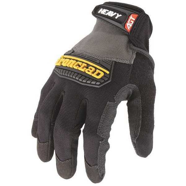Mechanics Gloves, M, Black, Single Layer Seamless with Sewn Duraclad(TM) Patches