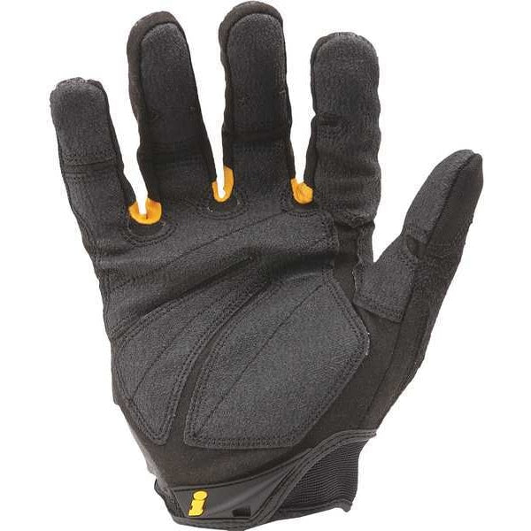 Mechanics Gloves, M, Black, Single Layer Seamless with Sewn Duraclad(TM) Patches