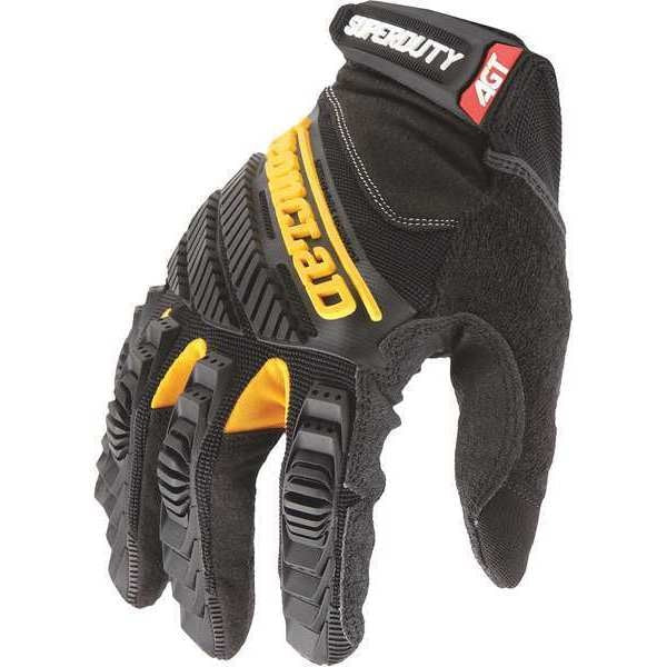 Mechanics Gloves, 2XL, Black, Single Layer Seamless with Sewn Duraclad(TM) Patches