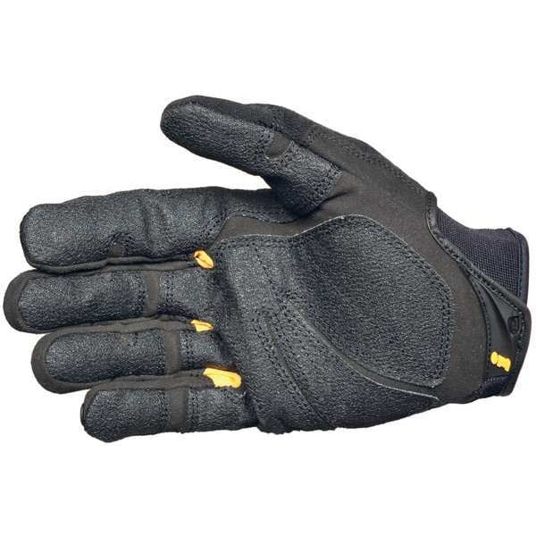 Mechanics Gloves, M, Black, Single Layer Seamless with Sewn Duraclad(TM) Patches