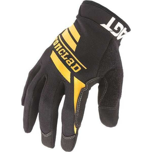 Mechanics Gloves, L, Black, Single Layer and Seamless, Ribbed Stretch Nylon