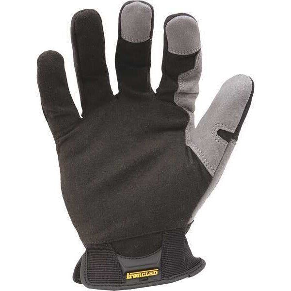 Mechanics Gloves, M, Black, Single Layer and Seamless, Ribbed Stretch Nylon