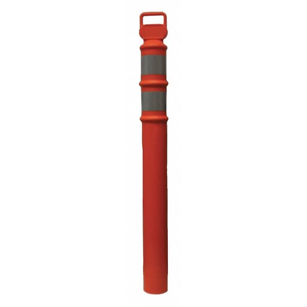 Orange DELINEATOR POST, STRAIGHT PLAIN ; ft. Polyethylene