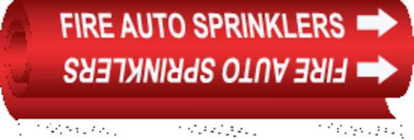 Pipe Marker, Fire Auto Sprinklers, 5686-I